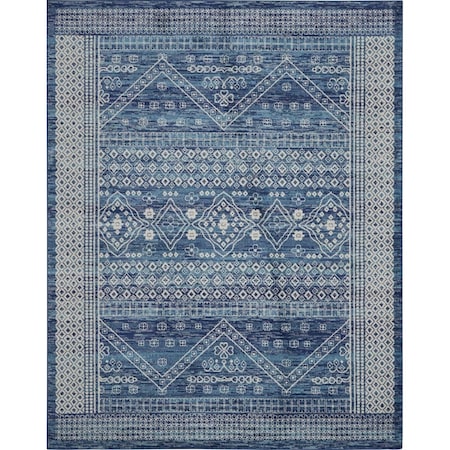 Homeroots 7 x 10 ft. Navy Blue & Ivory Persian Motifs Area Rug 385606
